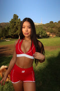 Vixen Red Two-Piece Short Set