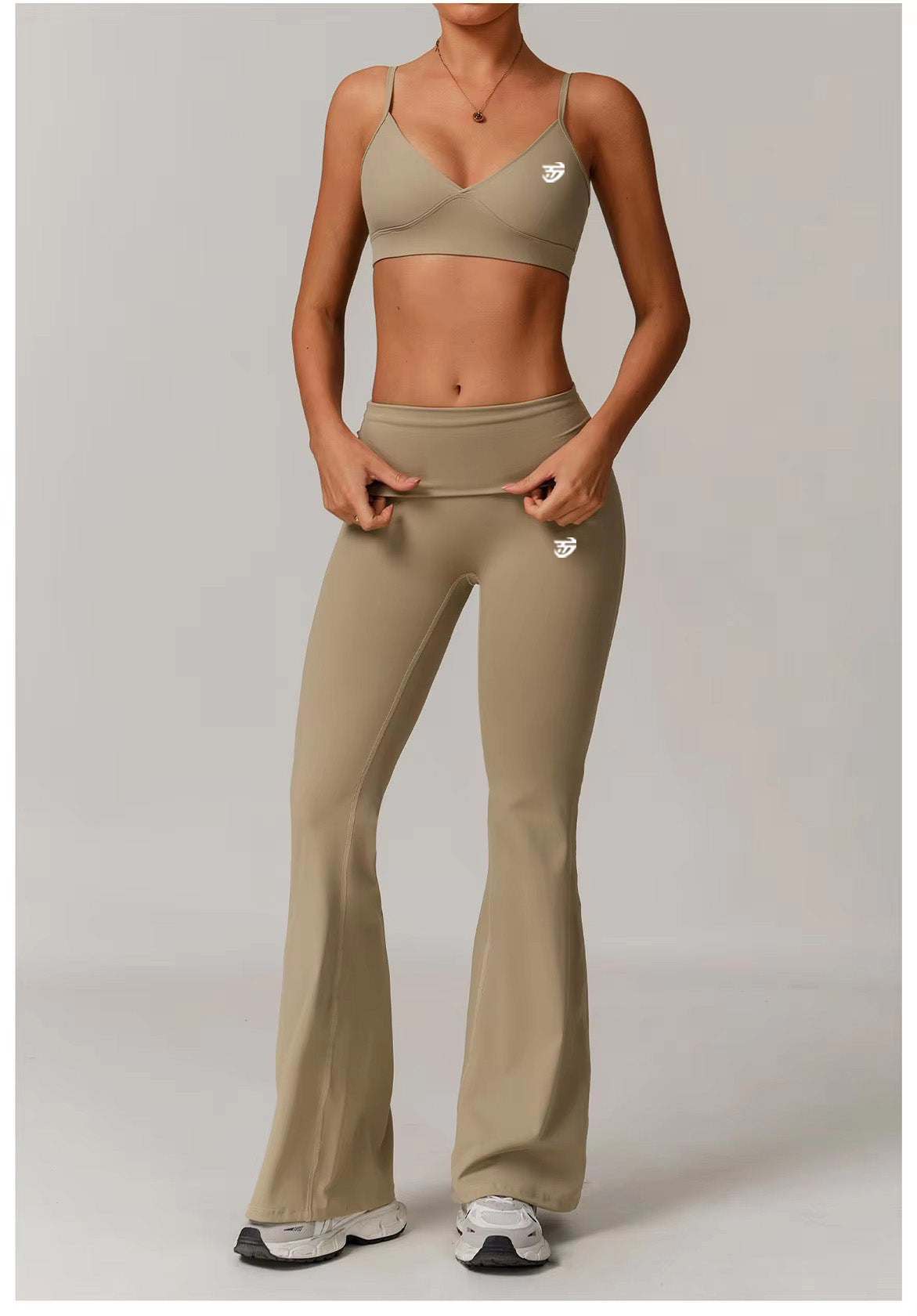 I Took The Taupe Off 2-Piece Foldover Legging Set